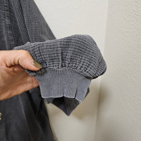 EzzE Wear Collection 2XL Vintage gray Rippled Shirts. Snap Buttondown. Grunge - Picture 11 of 14